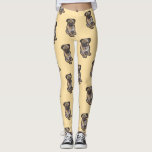 Pug Parade Leggings – Playful Pup Power レギンス