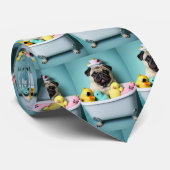 Pug Paradise: A Bathing Beauty in the Tub ネクタイ (ロール)