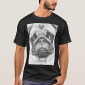 Pug Pencil Sketch Tシャツ (正面)