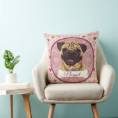 Pug Personalize Valentine Pillow クッション (椅子)