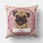 Pug Personalize Valentine Pillow クッション (裏面)