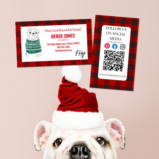 pug pet shop pet hotel vet groomer boarder kennel 名刺