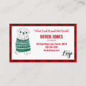 pug pet shop pet hotel vet groomer boarder kennel 名刺 (正面)