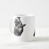 Pug Playing Guitar - Funny Rock Music Guitar Pug コーヒーマグカップ (正面左)