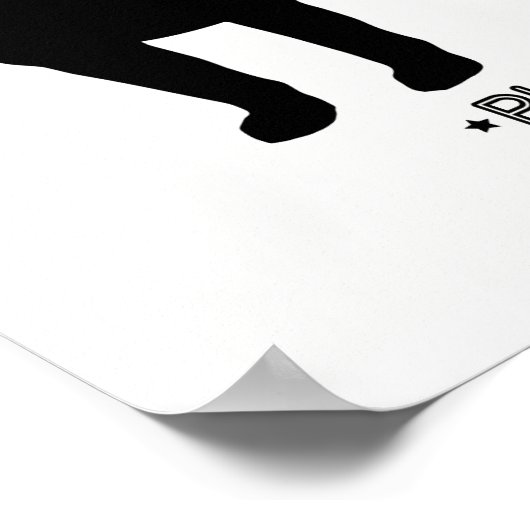 Pug Print ポスター (角)