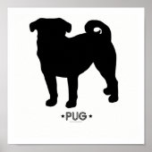 Pug Print ポスター (正面)