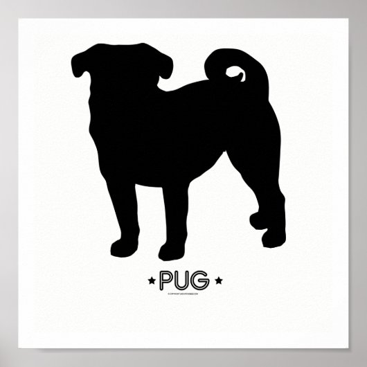Pug Print ポスター (正面)