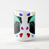 Pug Puppy Dog PopArt Retro Style コーヒーマグカップ (中央)