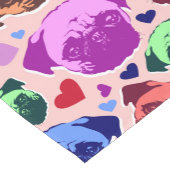 Pug Puppy Dog PopArt Retro Style ショートテーブルランナー (コーナー)
