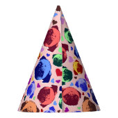 Pug Puppy Dog PopArt Retro Style パーティーハット (裏面)