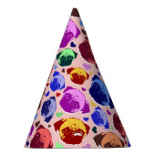 Pug Puppy Dog PopArt Retro Style パーティーハット (右)