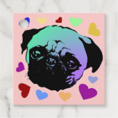 Pug Puppy Dog PopArt Retro Style フェイバータグ (正面)
