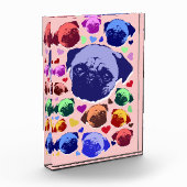 Pug Puppy Dog PopArt Retro Style フォトブロック (左)