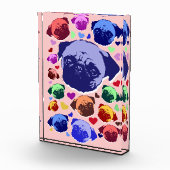 Pug Puppy Dog PopArt Retro Style フォトブロック (右)