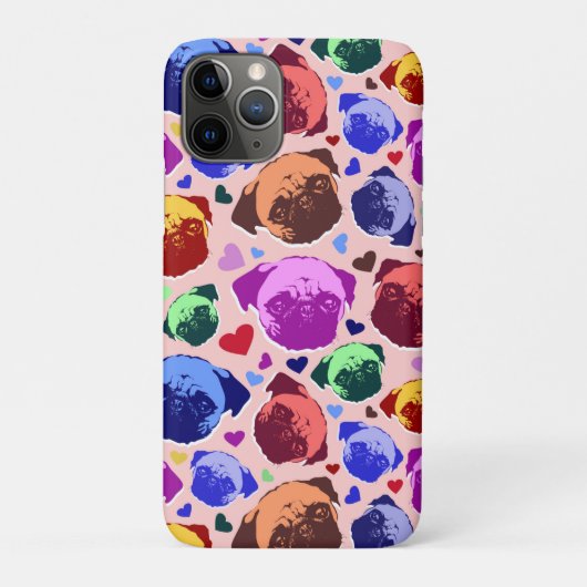 Pug Puppy Dog PopArt Retro Style Case-Mate iPhoneケース (裏)