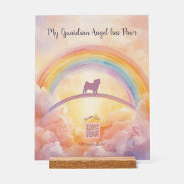 Pug Rainbow Bridge Acrylic Memorial Sign – Music アクリルサイン