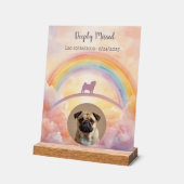 Pug Rainbow Bridge Memorial Acrylic Sign Pet Loss アクリルサイン (傾斜)