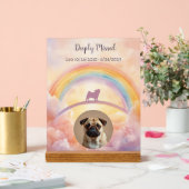 Pug Rainbow Bridge Memorial Acrylic Sign Pet Loss アクリルサイン (ウェディング)