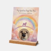 Pug Rainbow Bridge Memorial Acrylic Sign Pet Loss アクリルサイン (傾斜)