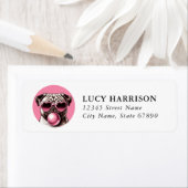 Pug Return Address Labels ラベル (インサイチュ)
