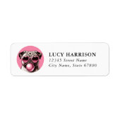 Pug Return Address Labels ラベル (正面)