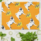 Pug Rules キッチンタオル (折り畳み)