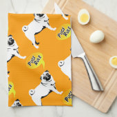 Pug Rules キッチンタオル (四つ折り)