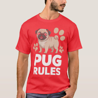 Pug Rules Dograiner Pet Breeder Pup Owner Puppy Lo Tシャツ