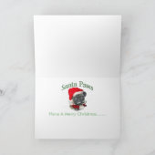 Pug Santa Pawsがクリスマスのカードを楽しんでほしい シーズンカード (内部)