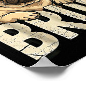 Pug Says Bruhadorable Dog Funny Humor Fashion Meme ポスター (角)