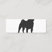 Pug silhouette – 背景色を選択 スキニー名刺 (裏面)