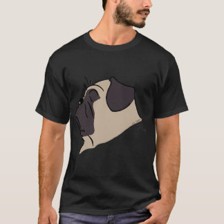 Pug silhouette tシャツ