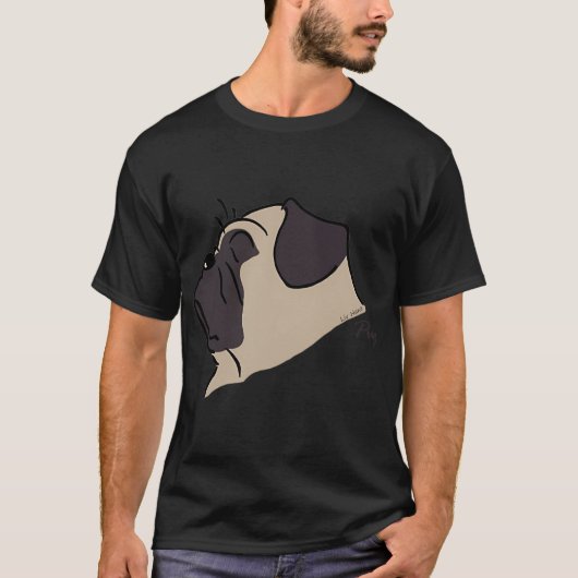Pug silhouette tシャツ (正面)