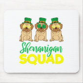 Pug Squad Funny Lucky St Patricks Day 2020 Team Gr マウスパッド (正面)