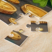 Pug St Patrick’s Day Funny Lucky Dog ジグソーパズル (側面)