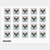 Pug Sticker スクエアシール (シート)