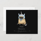 Pug unicorn等PUGICORN シーズンポストカード (正面/裏面)
