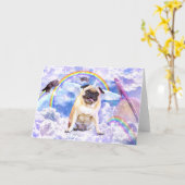 Pug unicorn – かわいいPugicorn カード (黄色い花)