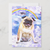Pug unicorn – かわいいPugicorn 招待状 (裏面)