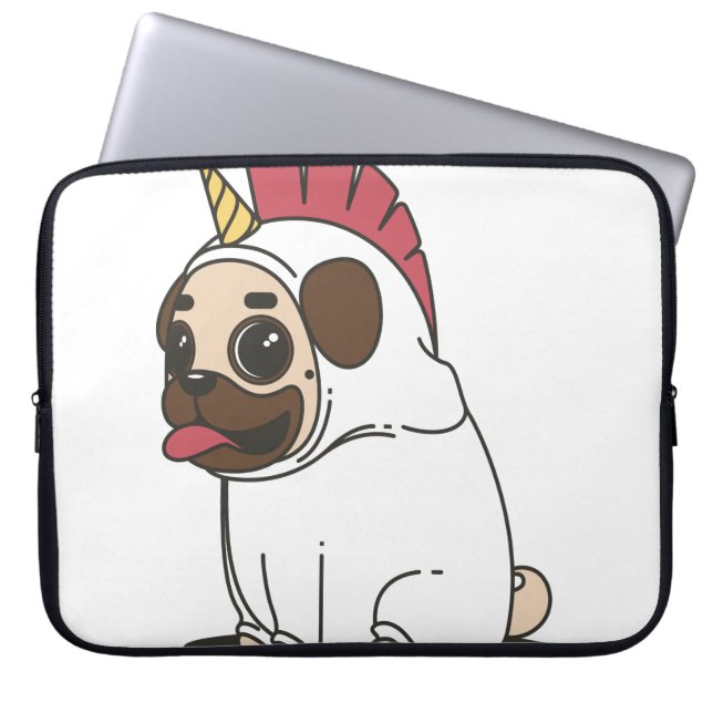 PUG UNICORN ラップトップスリーブ (正面)