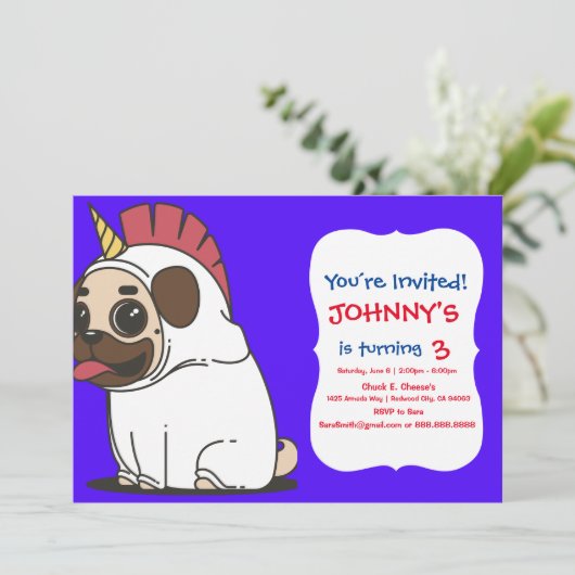PUG UNICORN 招待状 (スタンド正面)