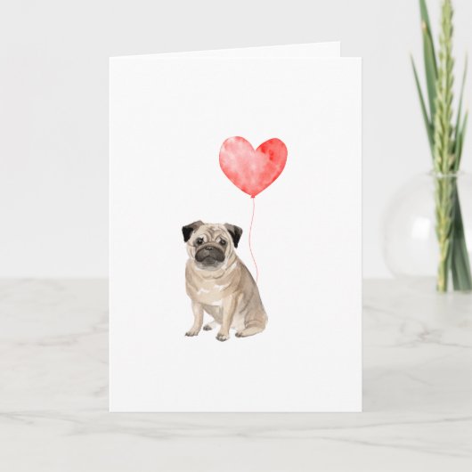  Pug Valentines, Dog Valentines シーズンカード (正面)