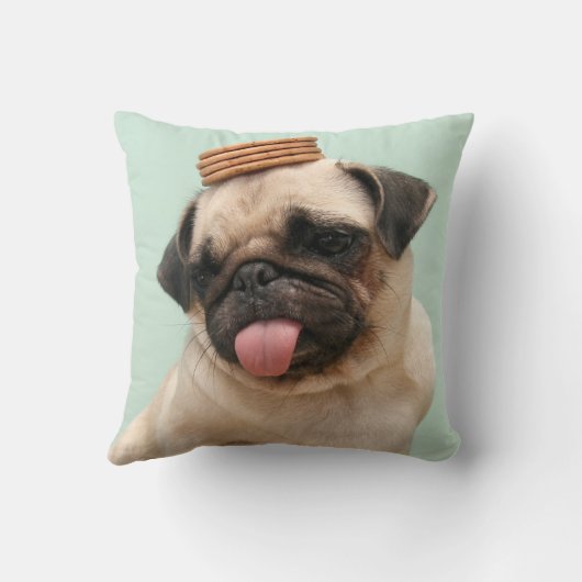 Pug Wants Treats クッション (裏面)