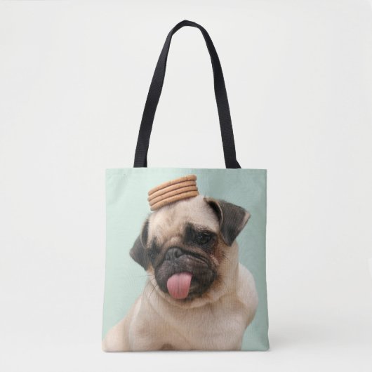 Pug Wants Treats トートバッグ (正面)