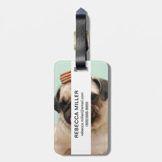 Pug Wants Treats ラゲッジタグ (裏面縦)