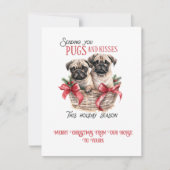 Pug Whimsical Christmas | シーズンカード (正面)