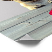 Pug Wishingハッピーバレンタインデーハートポスター ポスター (角)