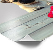 Pug Wishingハッピーバレンタインデー写真プリント フォトプリント (角)