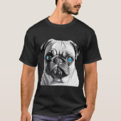 Pug With Blue Eyes Tシャツ (正面)