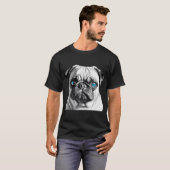 Pug With Blue Eyes Tシャツ (正面フル)